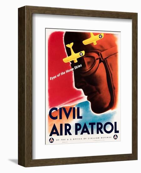 Civil Air Patrol: Eyes of the Home Skies, World War II aviation print.-Vernon Lewis Gallery-Framed Art Print