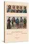 Civil Costumes of the French Nobility, 1364-1461-Racinet-Stretched Canvas