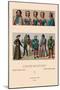 Civil Costumes of the French Nobility, 1364-1461-Racinet-Mounted Art Print