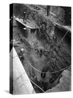 Civil Engineers at Silverwood Colliery, South Yorkshire, 1954-Michael Walters-Stretched Canvas