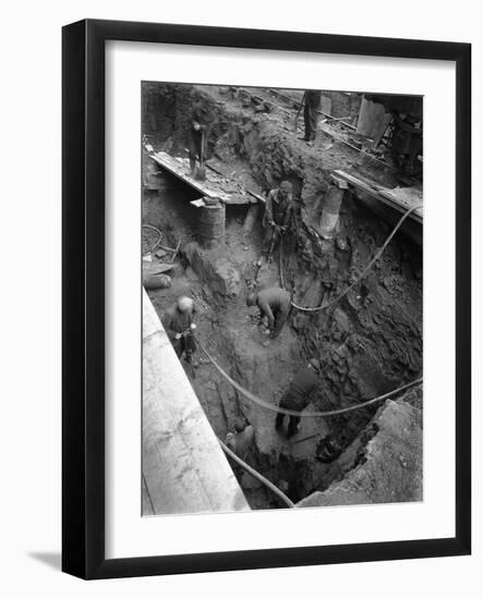 Civil Engineers at Silverwood Colliery, South Yorkshire, 1954-Michael Walters-Framed Photographic Print