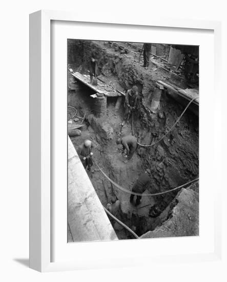 Civil Engineers at Silverwood Colliery, South Yorkshire, 1954-Michael Walters-Framed Photographic Print