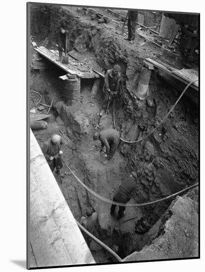 Civil Engineers at Silverwood Colliery, South Yorkshire, 1954-Michael Walters-Mounted Photographic Print