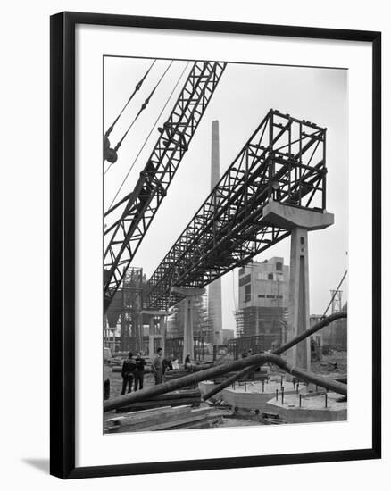 Civil Engineers on the Site of Coleshill Gas Works, Warwickshire, 1962-Michael Walters-Framed Photographic Print