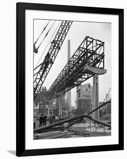 Civil Engineers on the Site of Coleshill Gas Works, Warwickshire, 1962-Michael Walters-Framed Photographic Print