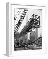 Civil Engineers on the Site of Coleshill Gas Works, Warwickshire, 1962-Michael Walters-Framed Photographic Print