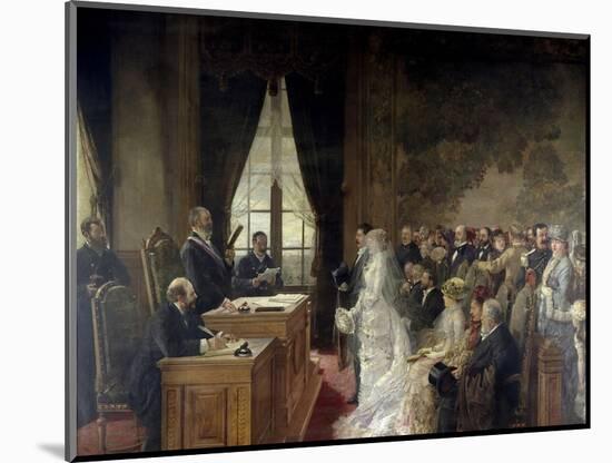 Civil Marriage of Son of Mathurin Moreau Mayor of Paris' 19th Arrondissement, 1884-Henri Gervex-Mounted Art Print