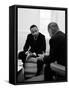Civil Right Leader Dr. Martin Luther King Speaking with President Lyndon Johnson-Stan Wayman-Framed Stretched Canvas