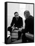 Civil Right Leader Dr. Martin Luther King Speaking with President Lyndon Johnson-Stan Wayman-Framed Stretched Canvas