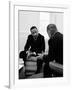 Civil Right Leader Dr. Martin Luther King Speaking with President Lyndon Johnson-Stan Wayman-Framed Premium Photographic Print