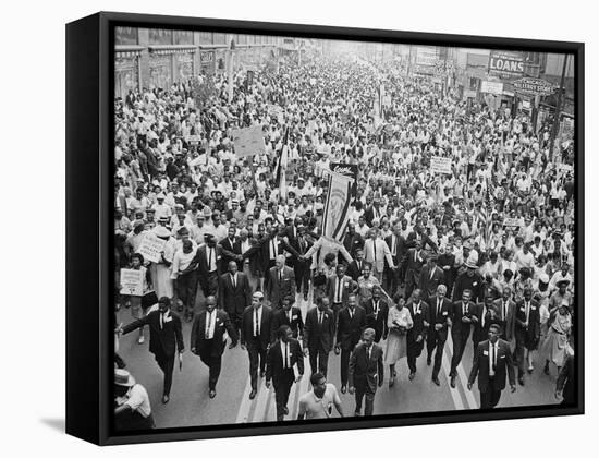 Civil Rights Chicago March 1965-null-Framed Stretched Canvas