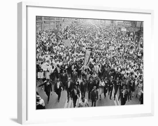 Civil Rights Chicago March 1965-null-Framed Photographic Print