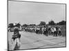 Civil Rights Demonstrators Marching to Encourage Voter Registration-null-Mounted Photographic Print