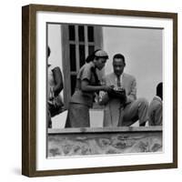 Civil Rights Leader Rev. Martin Luther King Jr. and Wife Visiting Ghanain Independence Ceremonies-Mark Kauffman-Framed Premium Photographic Print