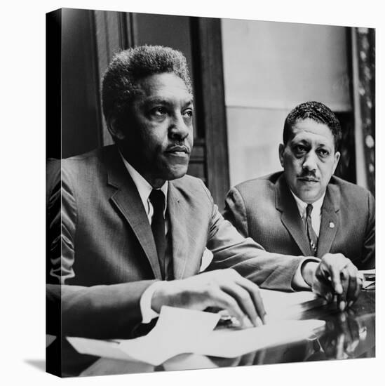 Civil Rights Leaders Bayard Rustin and Dr. Eugene Reed at Freedom House 1964-null-Stretched Canvas