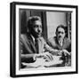 Civil Rights Leaders Bayard Rustin and Dr. Eugene Reed at Freedom House 1964-null-Framed Photo