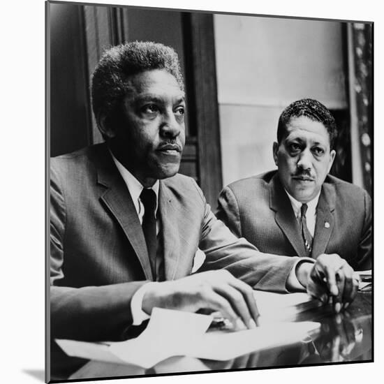 Civil Rights Leaders Bayard Rustin and Dr. Eugene Reed at Freedom House 1964-null-Mounted Photo
