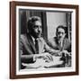 Civil Rights Leaders Bayard Rustin and Dr. Eugene Reed at Freedom House 1964-null-Framed Photo