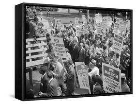 Civil Rights March on Washington, D.C. with Martin Luther King Jr.-Warren K^ Leffler-Framed Stretched Canvas