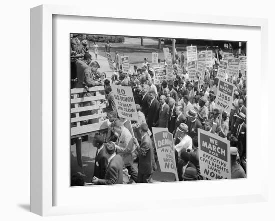 Civil Rights March on Washington, D.C. with Martin Luther King Jr.-Warren K^ Leffler-Framed Photo