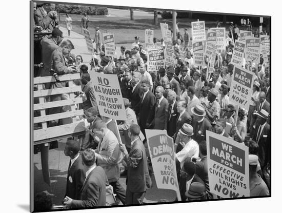 Civil Rights March on Washington, D.C. with Martin Luther King Jr.-Warren K^ Leffler-Mounted Photo