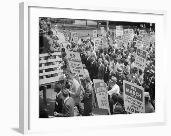 Civil Rights March on Washington, D.C. with Martin Luther King Jr.-Warren K^ Leffler-Framed Photo