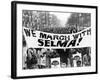 Civil Rights, Marchers Carrying Banner "We March with Selma!", Harlem, New York City, 1965-null-Framed Art Print