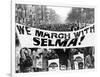 Civil Rights, Marchers Carrying Banner "We March with Selma!", Harlem, New York City, 1965-null-Framed Art Print