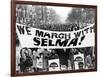 Civil Rights, Marchers Carrying Banner "We March with Selma!", Harlem, New York City, 1965-null-Framed Art Print