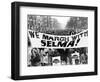 Civil Rights, Marchers Carrying Banner "We March with Selma!", Harlem, New York City, 1965-null-Framed Art Print