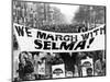 Civil Rights, Marchers Carrying Banner "We March with Selma!", Harlem, New York City, 1965-null-Mounted Art Print