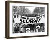 Civil Rights, Marchers Carrying Banner "We March with Selma!", Harlem, New York City, 1965-null-Framed Art Print