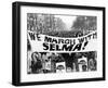 Civil Rights, Marchers Carrying Banner "We March with Selma!", Harlem, New York City, 1965-null-Framed Art Print