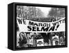 Civil Rights, Marchers Carrying Banner "We March with Selma!", Harlem, New York City, 1965-null-Framed Stretched Canvas