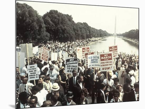 Civil Rights Washington March 1963-Associated Press-Mounted Photographic Print