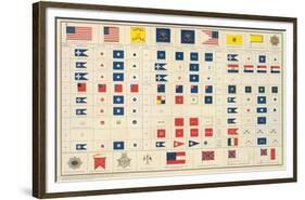 Civil War: Flags, Badges, c.1895-null-Framed Art Print