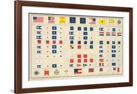 Civil War: Flags, Badges, c.1895-null-Framed Art Print