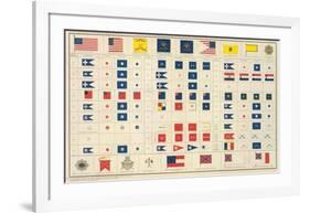 Civil War: Flags, Badges, c.1895-null-Framed Art Print