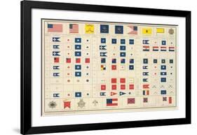 Civil War: Flags, Badges, c.1895-null-Framed Art Print