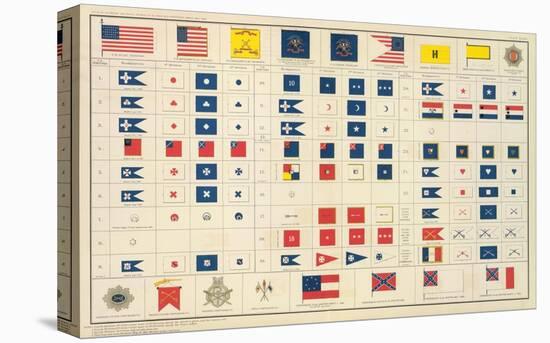 Civil War: Flags, Badges, c.1895-null-Stretched Canvas
