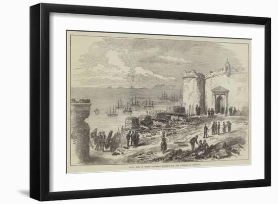 Civil War in Spain, Sandbag Battery for the Defence of Alicante-null-Framed Giclee Print