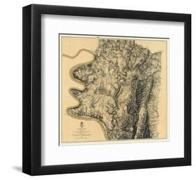 Civil War Map: Antietam, c.1869-null-Framed Art Print