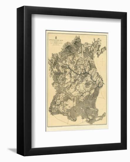 Civil War Map: Appomattox Court House, c.1869-null-Framed Art Print