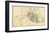 Civil War Map Illustrating the Siege of Atlanta, Georgia, c.1864-Orlando M^ Poe-Framed Art Print