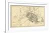 Civil War Map Illustrating the Siege of Atlanta, Georgia, c.1864-Orlando M^ Poe-Framed Art Print