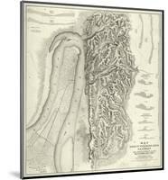 Civil War Map of The Siege of Vicksburg, Miss, c.1863-Charles Spangenberg-Mounted Art Print