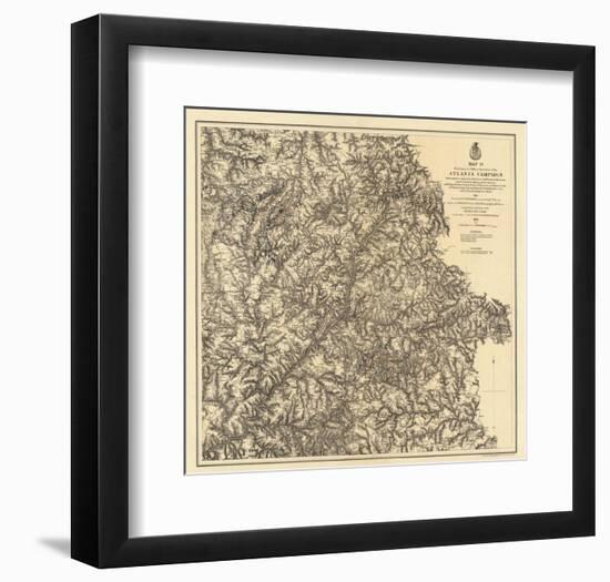 Civil War Military Operations of the Atlanta Campaign, c.1874-null-Framed Art Print