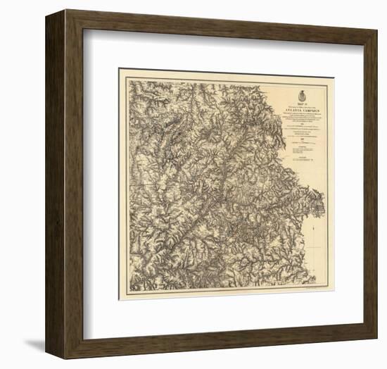 Civil War Military Operations of the Atlanta Campaign, c.1874-null-Framed Art Print