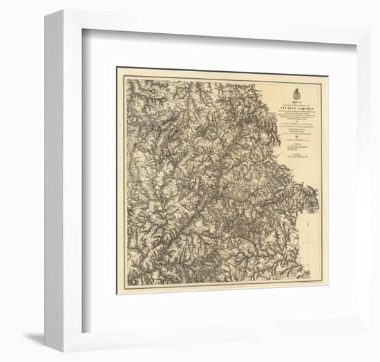 Civil War Military Operations of the Atlanta Campaign, c.1874-null-Framed Art Print