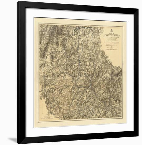 Civil War Military Operations of the Atlanta Campaign, c.1877-null-Framed Art Print